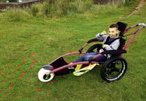 All-terrain wheelchair surprise gift for Ryan