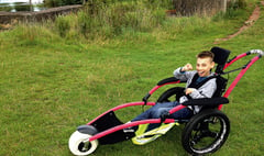 All-terrain wheelchair surprise gift for Ryan
