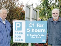Two Crediton councillors hailed as car park heroes