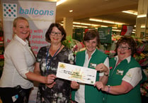 Morrisons £5,000 donation to charity BALLOONS