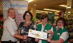 Morrisons £5,000 donation to charity BALLOONS