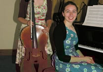 Hannah and Rebecca enthralled audience at lunch time concert