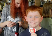 Children enjoyed a badge making workshop