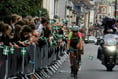 Crowds cheered as cyclists rode through Crediton on the Tour of Britain