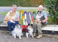 More prizes for Liz and Liz from Newton St Cyres with their sheepdogs
