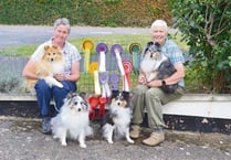 More prizes for Liz and Liz from Newton St Cyres with their sheepdogs