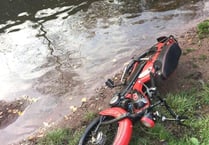 Crediton Police recover motorbike from river