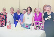 Standing ovation for Chulmleigh Floral Art Club at 30th anniversary celebration
