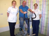 Crediton Hospital receives new rehab bicycle thanks to League of Friends
