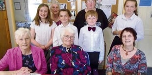 Pupils helped serve lunches at Cheriton Fitzpaine Welcome Club