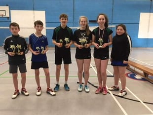 Queens Badminton players win titles in Cornwall Tournament