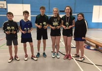 Queens Badminton players win titles in Cornwall Tournament