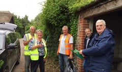 Sampford Courtenay tidied by volunteers during annual spring clean