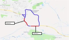 Overnight closures in Exeter Road in Crediton in September