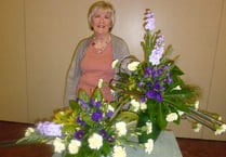 Crediton Flower Club members delight at ‘Living Art’ arrangements