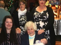 Five generations got together to mark Crediton woman’s 90th