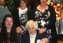 Five generations got together to mark Crediton woman’s 90th