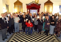 Crediton RFU among 25 charities to receive Devon Freemasons donations