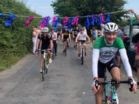 Jason and friends raised more than £8,000 in cycle challenge