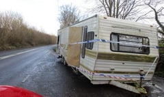 Police appeal to trace who dumped mobile home in lay-by near Lapford