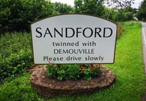 Temporary road restriction on Crediton Road, Sandford