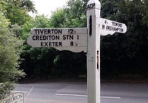 Letter: Rare Crediton Forches Cross Five-finger post damaged