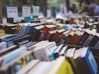Book market with independent booksellers and literary arts groups from across the county