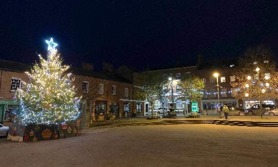 With a little magic, Father Christmas switched on Crediton's beautiful Christmas Lights