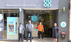 Young people helped by Crediton Co-op and local Rotary Club