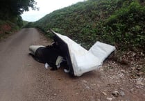 More flytipping near Crediton