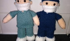 Knitted NHS dolls have raised £310 for charity