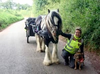 Charity gig journey passed through the Crediton area