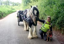Charity gig journey passed through the Crediton area