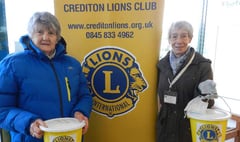 Crediton Lions held bucket collection for Hospiscare