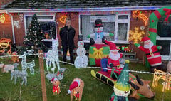 Christmas lights display at Sandford raised £276.40 for Devon Air Ambulance