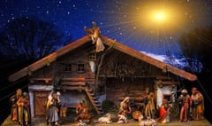 Open air celebration of the Christmas story