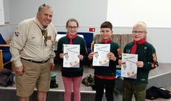 Three Chulmleigh Cub Scouts achieve Silver awards