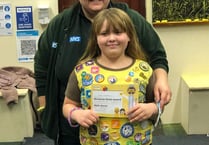 A Gold Award for 3rd Crediton Brownie, Sofia