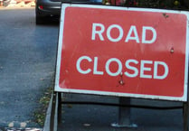 Temporary road closure in Union Terrace, Crediton