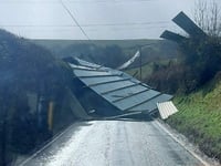 Clear up continues on Devon's roads - and warning of further strong winds