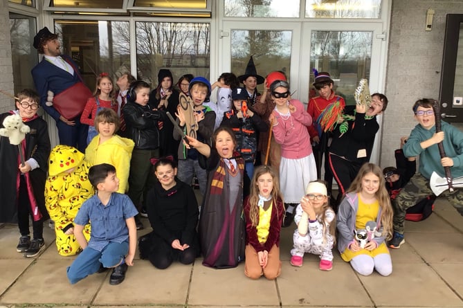 Great costumes for World Book Day at Winkleigh Primary School.
