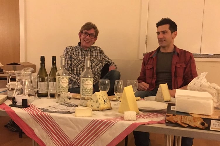 Left is Bruce Evans from Grape and Grain with a member of the Trethowan’s staff.
