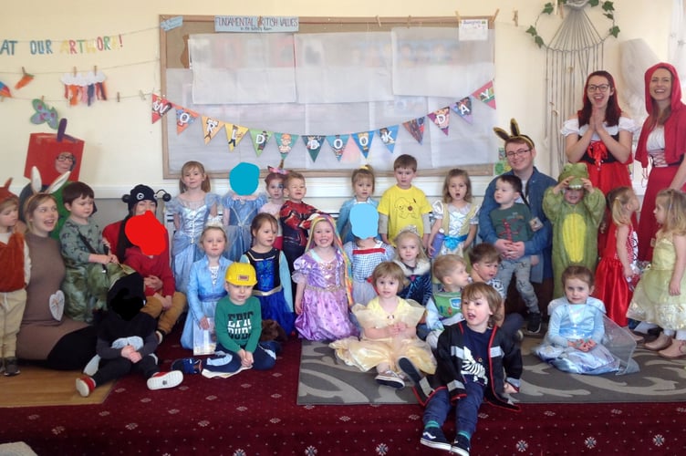 Some of the children at Pippins who enjoyed World Book Day.