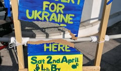 Sign advertising Crediton Ukraine concert vandalised

