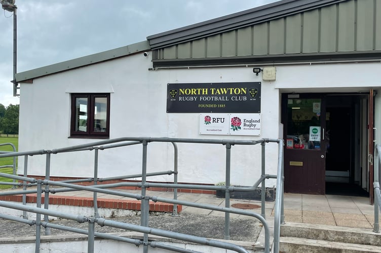North Tawton RFC clubhouse.  AQ 3579