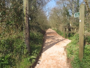 Footpath is now a resurfaced delight near Colebrooke
