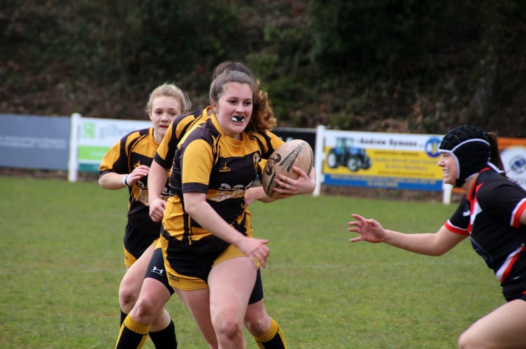 Action using the Crediton Ladies game v Teignmouth. AQ 5891