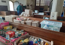 Spreyton church was filled with donations for Ukraine
