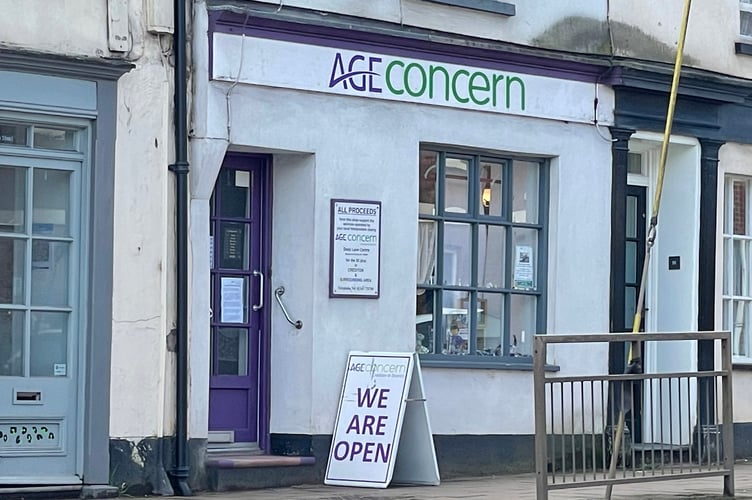 The Crediton High Street Age Concern Crediton and District Charity shop will close on April 29. AQ 5912