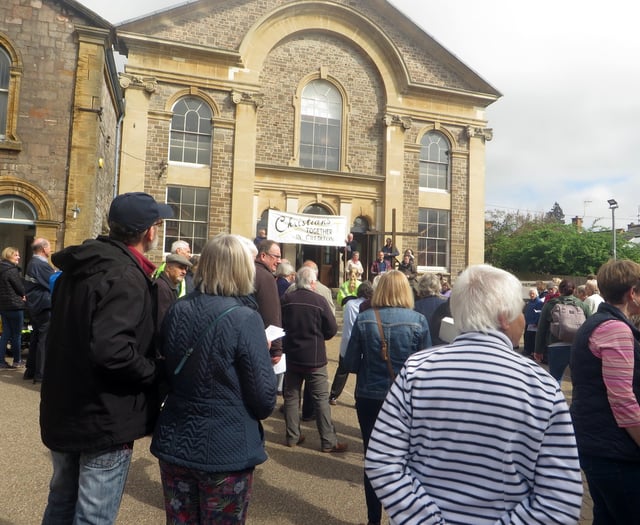 More than 100 took part in Good Friday Crediton Walk of Witness
